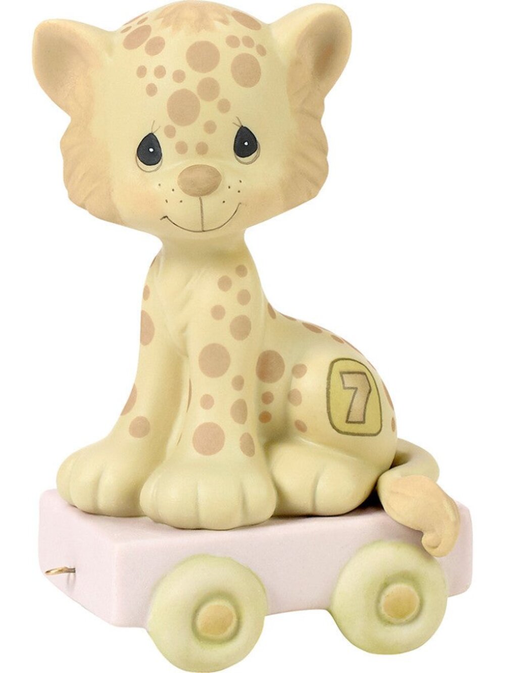 Rare vintage Precious moments birthday circus train. Leopard